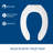 1055SSC Commercial Heavy Duty Open Front Toilet Seat, No Lid, Slow Close, ELONGATED, Plastic, White