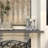 Traditional Gray Carved Wood Candle Holder