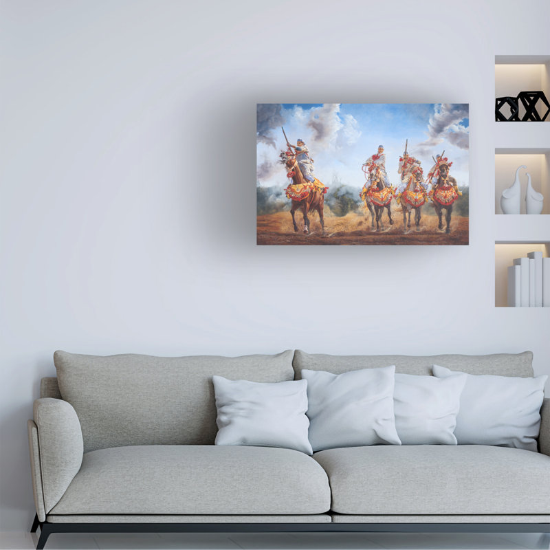 Moderne et contemporain «Four Horsemen Of The Apocalypse», reproduction d'art sur toile, H 12 po x l 19 po x P 2 po