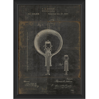 « edison brevet », impression encadrée