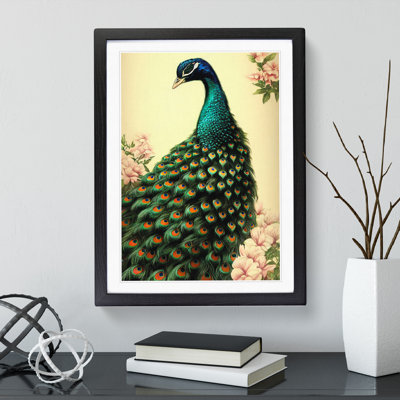 Vintage Peacock No.1 - Single Picture Frame Painting