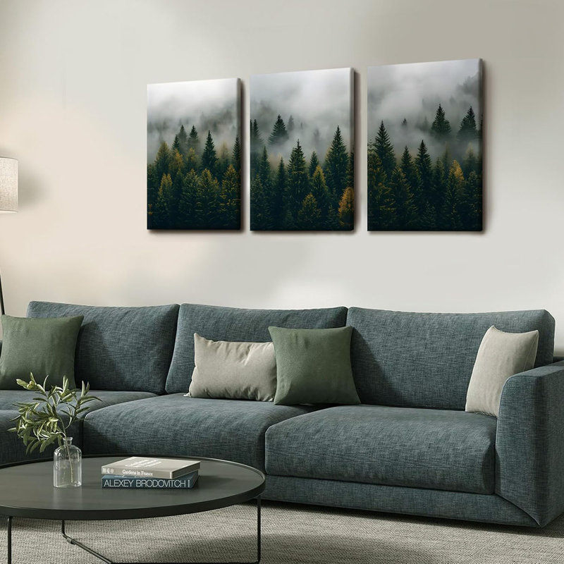 3 Piece Wrapped Canvas Wall Art, 40cm H x 90cm W
