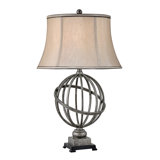 Palla 31" Silver & Matte Black Table Lamp