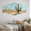 Cactus dans le désert I - Art mural floral cactus - Art mural traditionnel pour le salon
