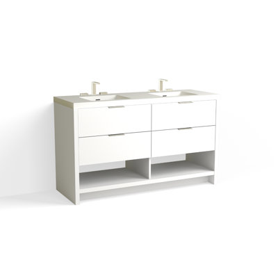 Vue 60" W Freestanding Double Bathroom Vanity