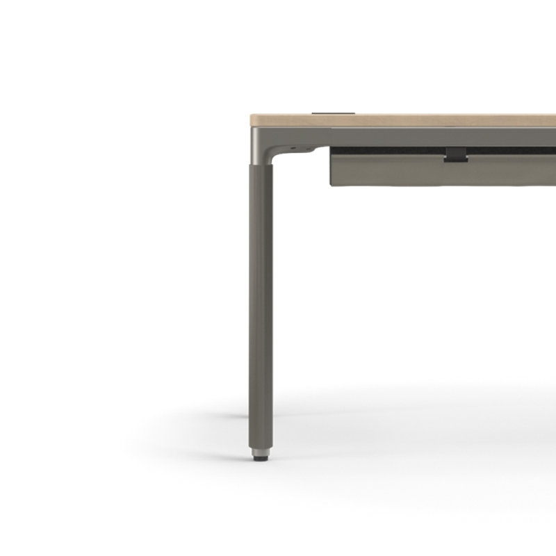 eFloat Quattro Executive Desk, 26.45" H x 58" W x 23" D, Gray/Gray