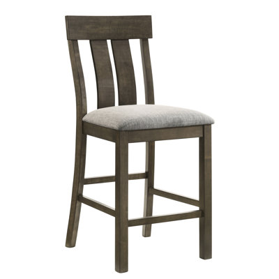 Chaises de salle à manger rembourrées brun rustique 2pc