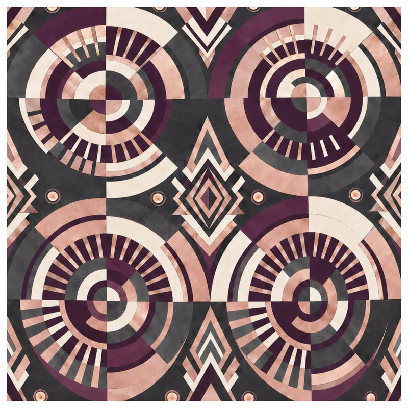 Geometric Circles Pattern Double Sided Throw Pillows, 18 x 18 inches