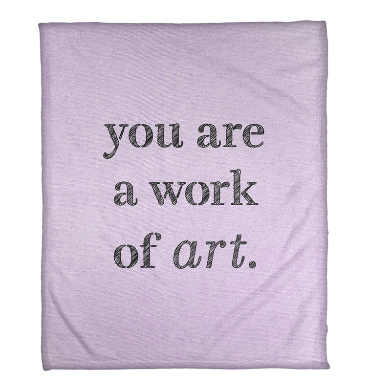Sewn Throw Blanket, 50" W x 60" L, Medium, Purple/Black