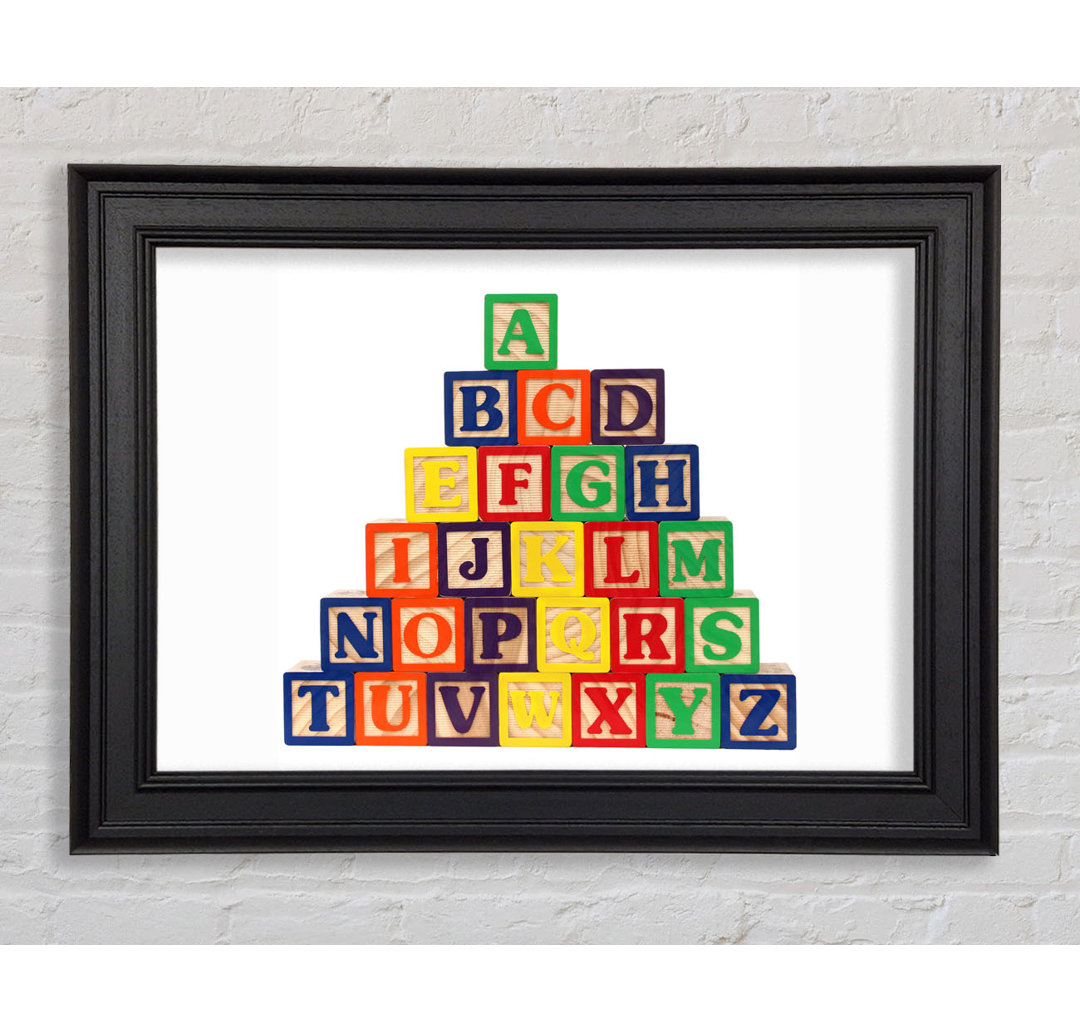 Alphabet Blocks Gerahmter Druck