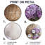 Hydrangeas and Pampas Grass Bouquet II - reproduction d'art traditionnelle mauve en métal-226024781