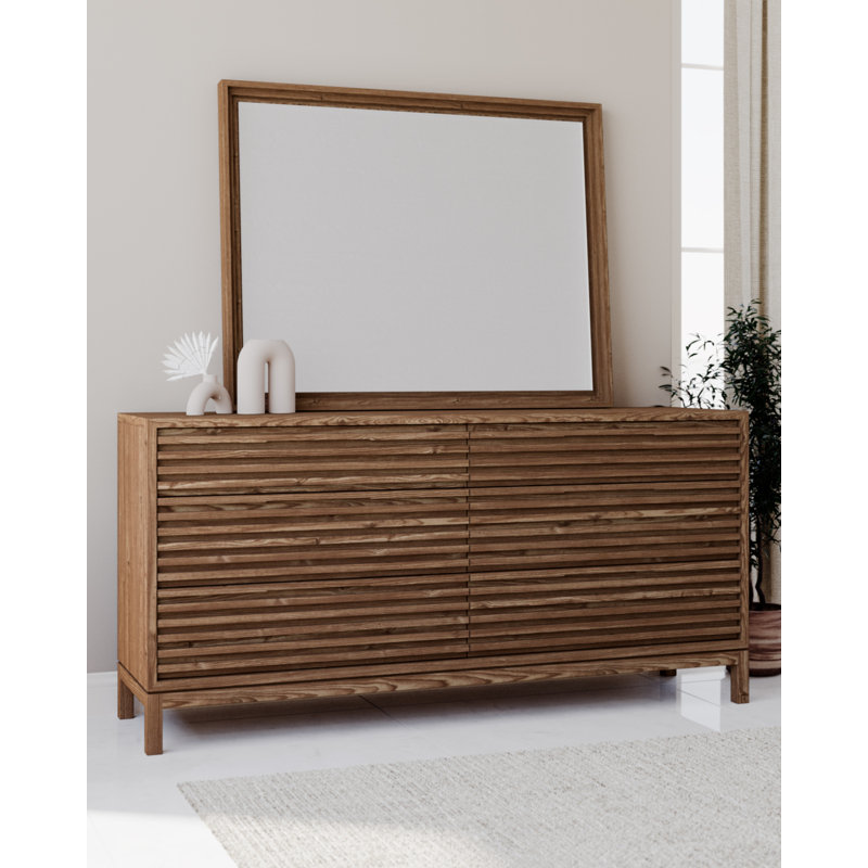 Grahamtown Solid Wood 172.72 cm W Chest of 6 Drawers, Brown