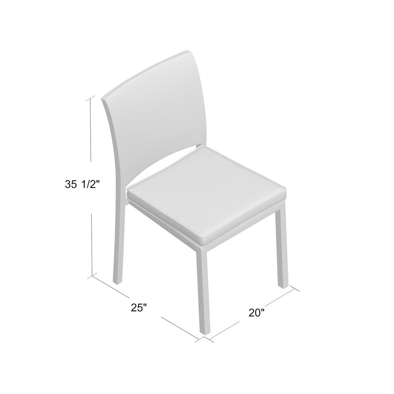 Chaise de patio empilable avec coussin