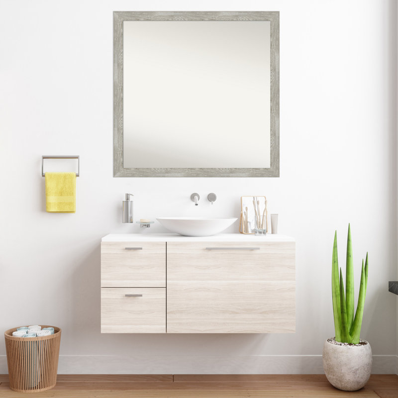 Miroir de salle de bain Regen, Carré, 35,5 po x 35,5 po