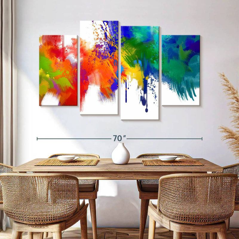 Avery Abstract Paint Splash, 42" H x 68" W