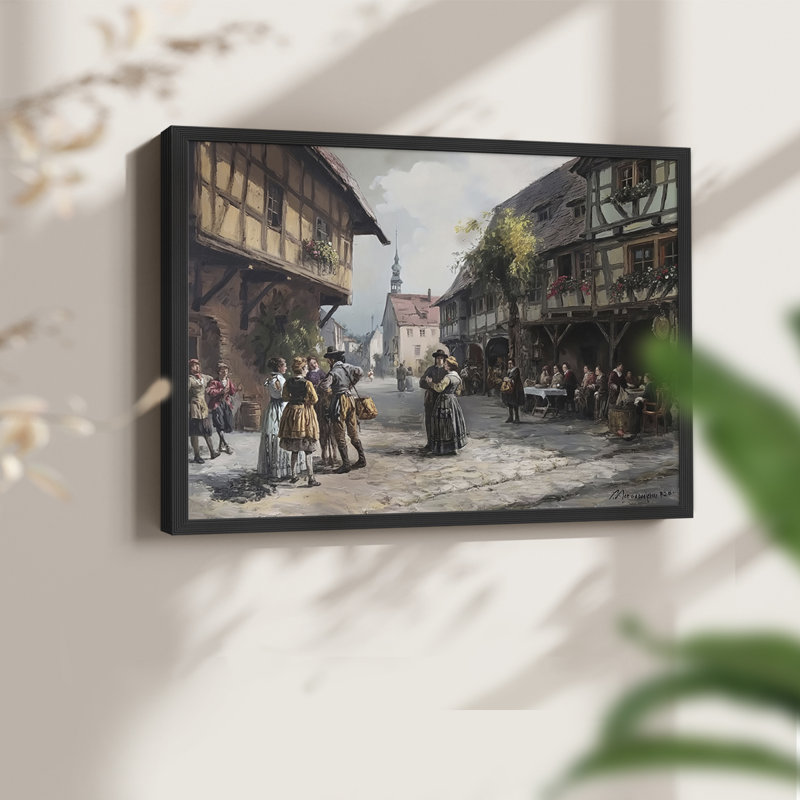 Landscape Series-CLXXVII -Framed Print - Restickable, H 11 po x l 14 po, Noir