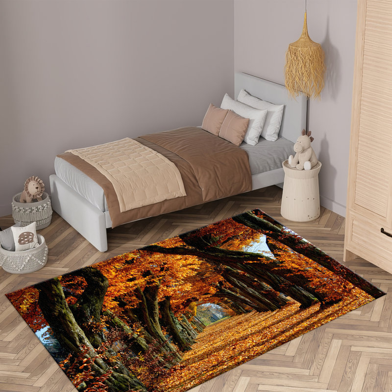 Soft Non-Woven Abstract Printed Rug with Intricate Blue and Beige Geometric Designs for Stylish Modern Home Decor