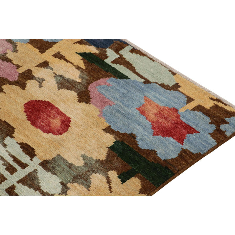 Rug & KilimS Contemporary Rug In Multicolor Floral Pattern, Rectangle 5'9" x 6'1"