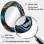Teal Gold Geode Gems - miroir mural en pierre, miroir décoratif bleu sarcelle-121387866-121387228