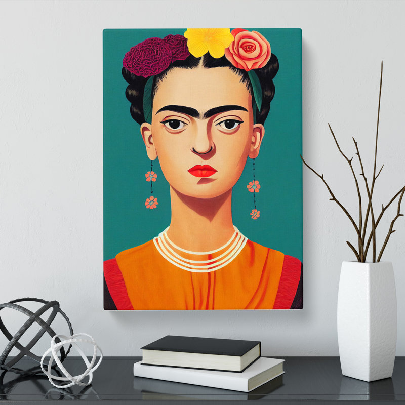 Frida Kahlo Design - Wrapped Canvas, 76cm H x 50cm W x 3cm D
