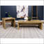 Table basse rectangulaire en bois d'ingénierie avec charme rustique et plateau spacieux, parfaite pour un décor campagnard ou moderne.