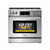 Thor Kitchen 36" 6 Cubic Feet Smart Liquid Propane Free Standing Range with 6 Burners