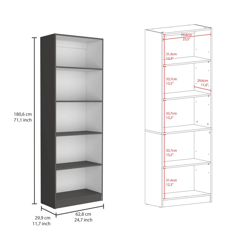 Ensemble de salon avec bibliothèque et armoire de rangement 2 pièces