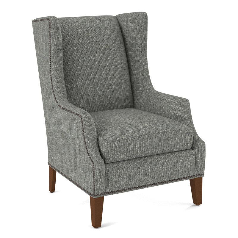 Wingback Chair, 61597-75, English Saddle