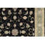 Hand-Knotted High-Quality Black and Green Area Rug