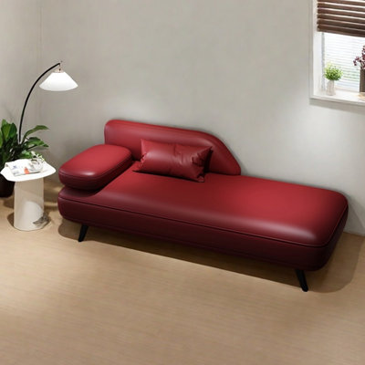 Chaise longue élégante et simple en similicuir