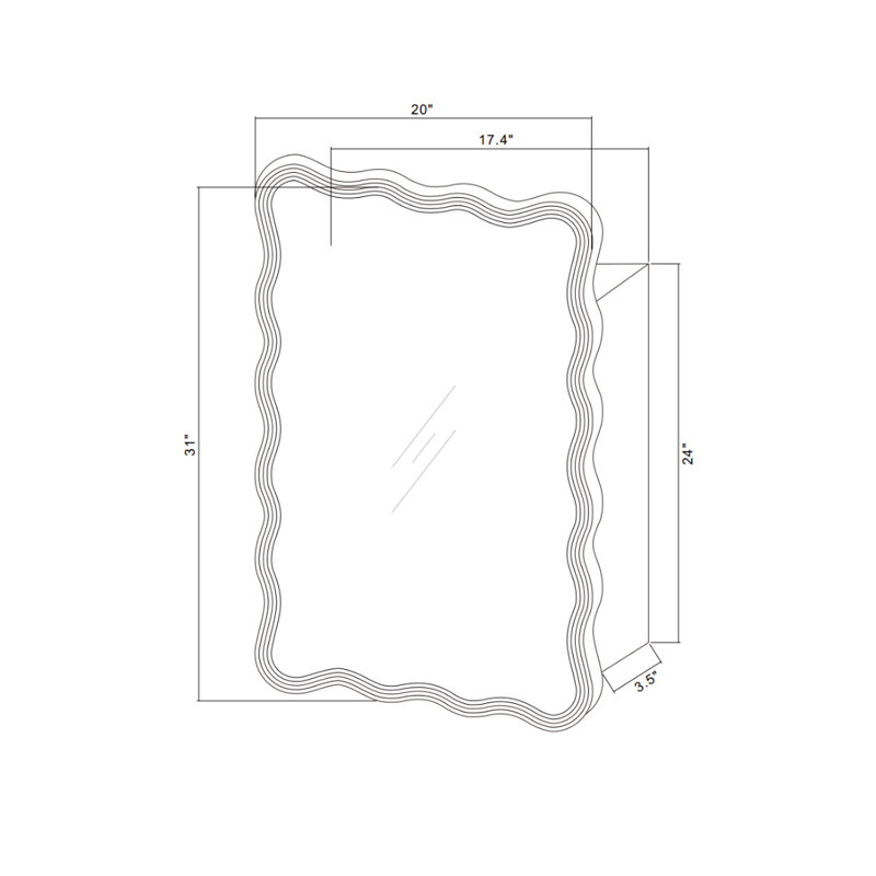Kendra Wavy Mirror