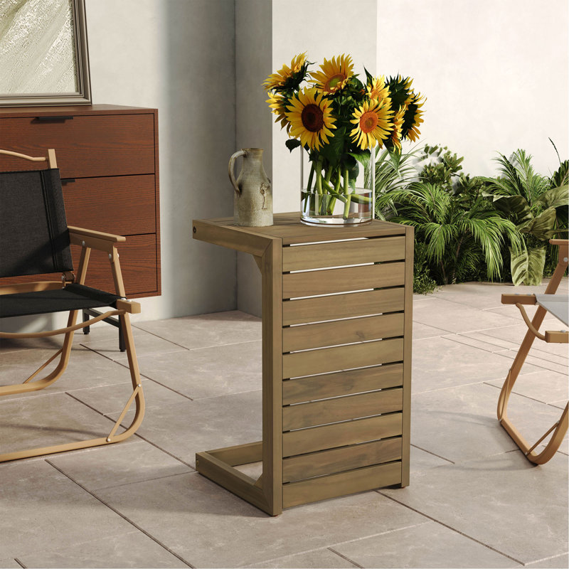 Table de bout en C brun