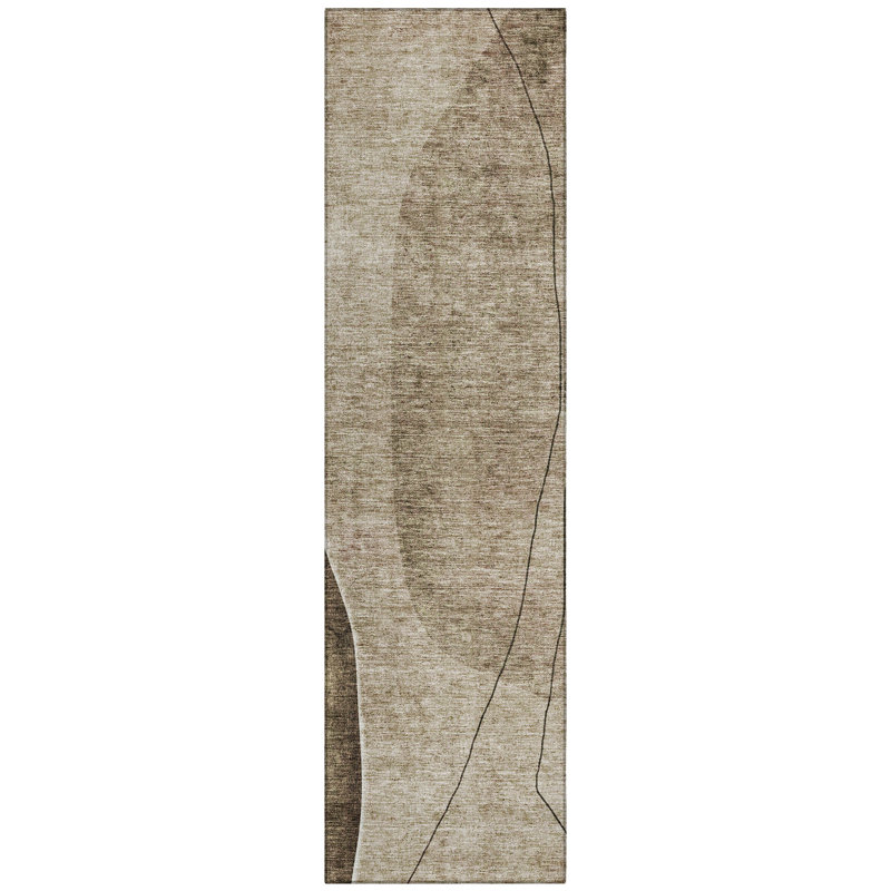 Cherly Washable Abstract Indoor / Outdoor Rug, Runner 2'3" x 7'6"