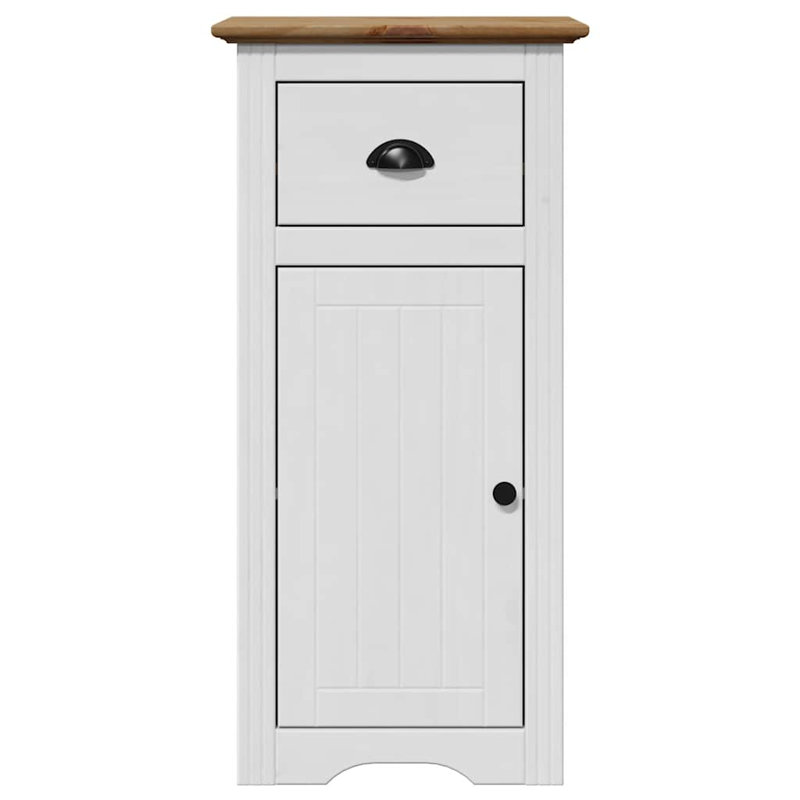 Bivins Bathroom Cabinet, White/Brown