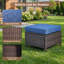 Ensemble de 2 repose-pieds en rotin avec coussins amovibles en osier pour patio-2143425279-2145596457