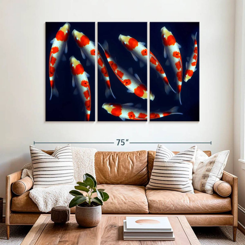 Brampt Sleek Koi Fish, 42" H x 65" W