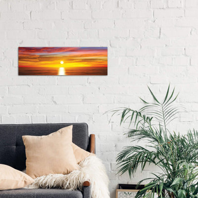 Sunlit Horizon IV by Maggie Olsen - Wrapped Canvas Panoramic Print