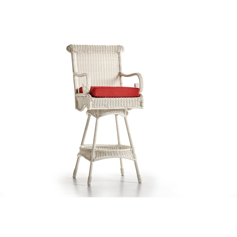 Tabouret de bar avec coussin Westboro, Toile Toile Toile Sunbrella®, 24 po