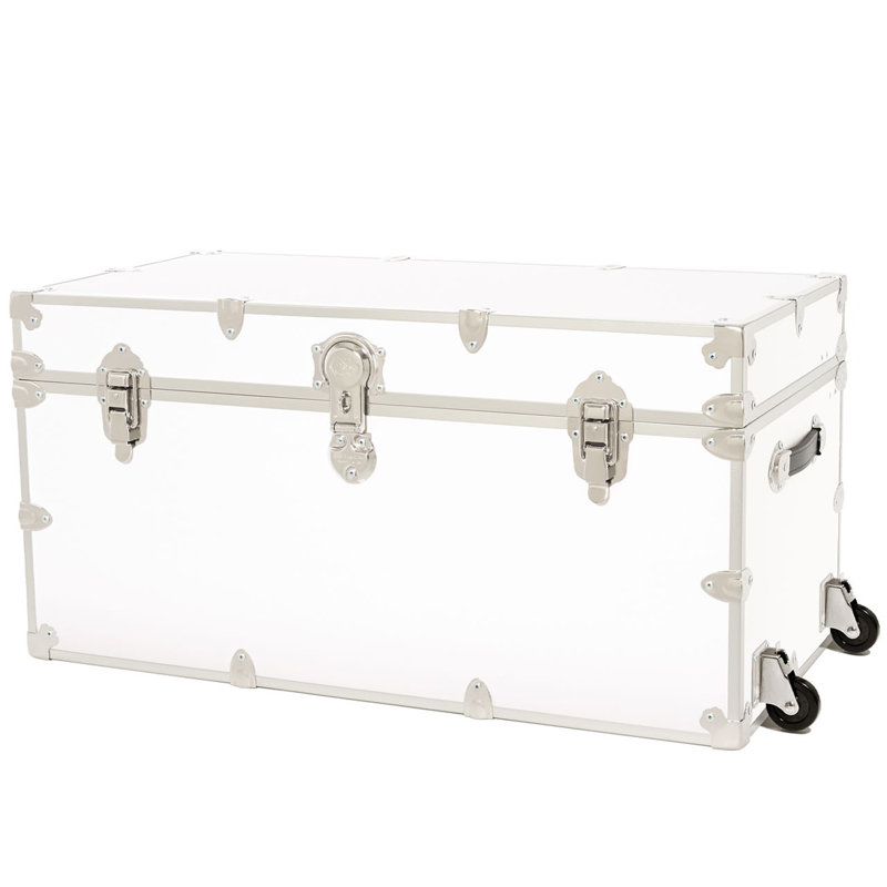 Home and college storage trunk. XXL Rhino Storage Trunk w/ Wheels, White