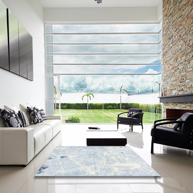 Abstract Indoor Rug, Square 5'