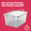 Bac de rangement empilable léger de 55 pintes Life Story, transparent, paquet de 12-62449662-62439054