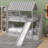 Charming House-Shaped Twin Over Twin Bunk Bed With Sliding Trundle Space-Saving Stairs-877307655