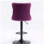 Tabourets de bar réglables en velours à hauteur réglable de 25 à 33 pouces, base de 17,7 pouces de diamètre, tabourets de bar modernes en velours avec coussin