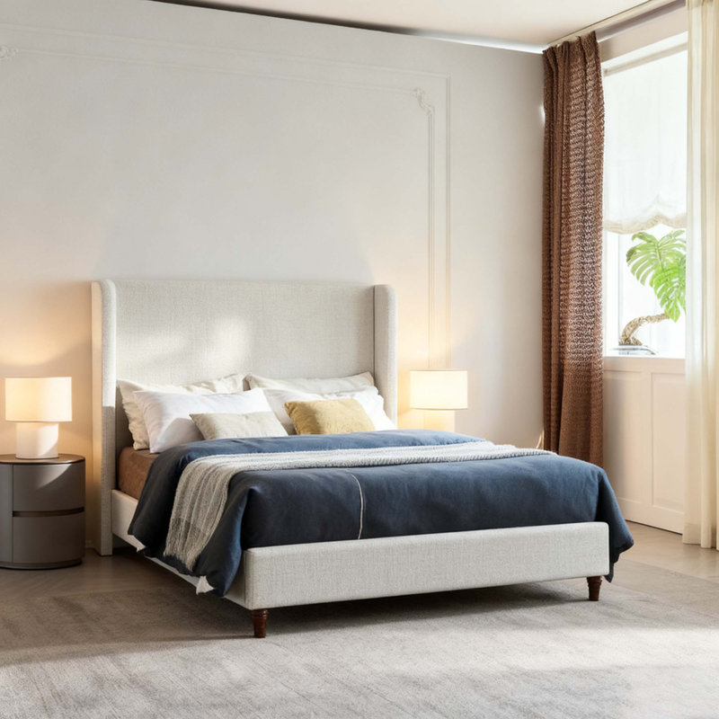 Grand lit tapissier Harper