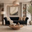 Canapé Chesterfield 3 places en velours capitonné, accoudoirs arrondis, pieds en bois sculpté, 225 cm de large, avec 2 coussins