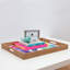 Plateau pour table basse 4 repose-pieds/café love