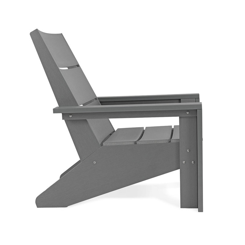 Chaise 3 panneaux Muskoka 001 en polymère, Gris
