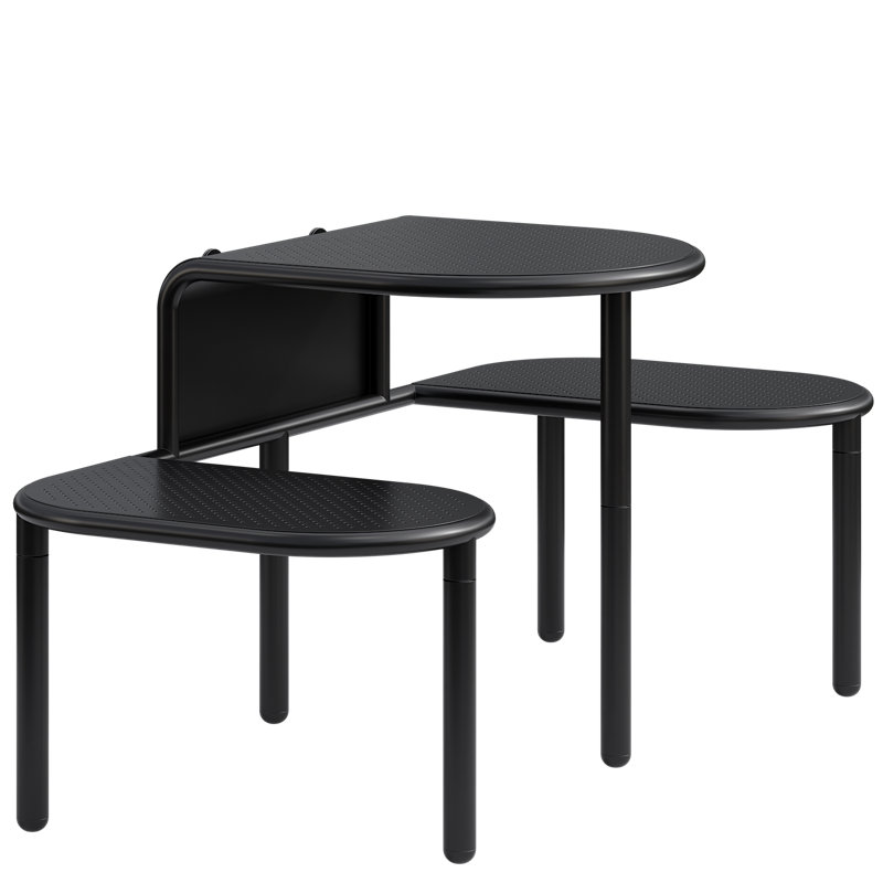 Table de pique-nique double Juna, Noir