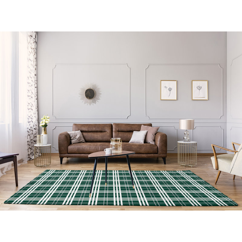 Plaid Indoor Rug, Rectangle 5' x 7'