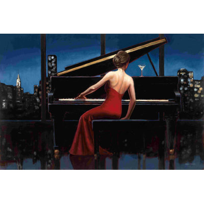 «Lady in Red» par Marco Fabiano - reproduction d'art sur toile tendue